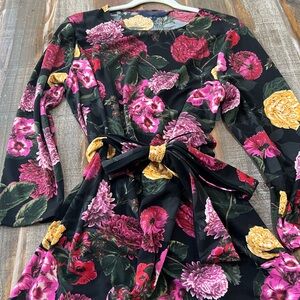 December Black Combo Floral top